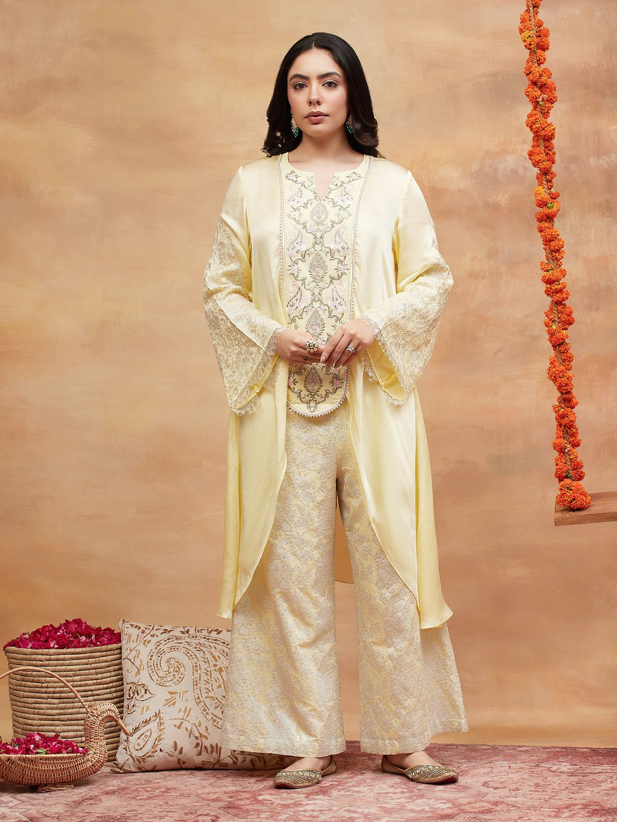 MUNSHI HEM HAND EMBROIDERED BANARASI PANT SET