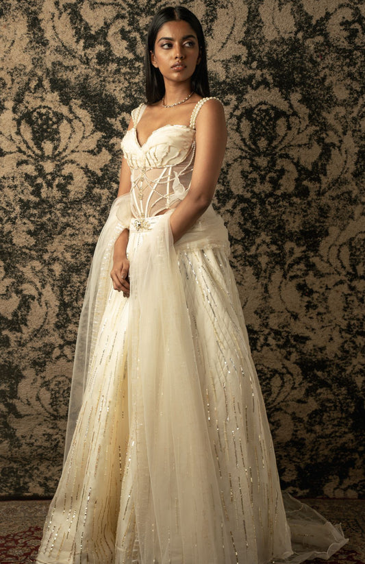 IVORY SKIRT SET