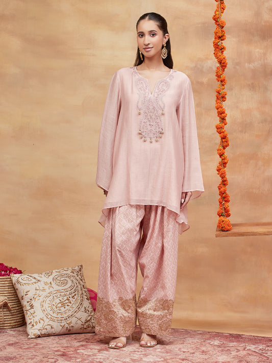 KEDAR KAMAL HAND EMBROIDERED BANARASI FARSHI SET