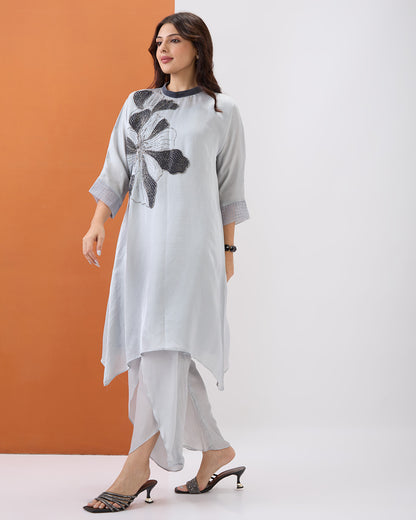 GREY FLORAL CO-ORD SET