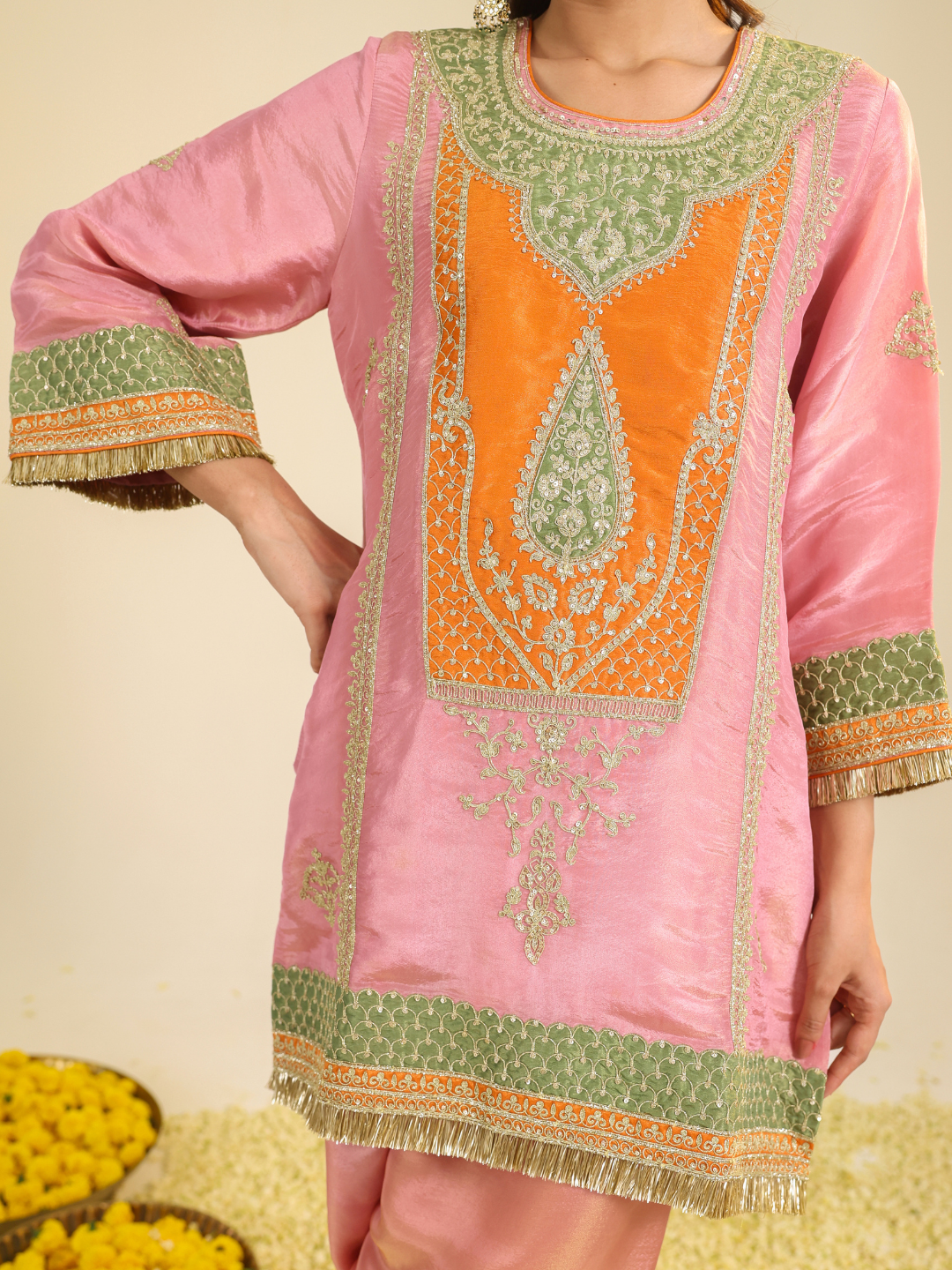 PINK RAAG KURTA SET