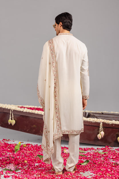 LADKEWALE CREAM KURTA SET