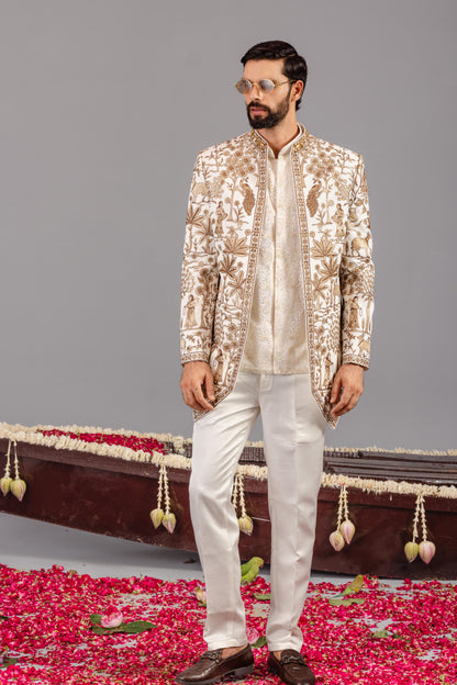 PICHWAI  IVORY JODHPURI SET