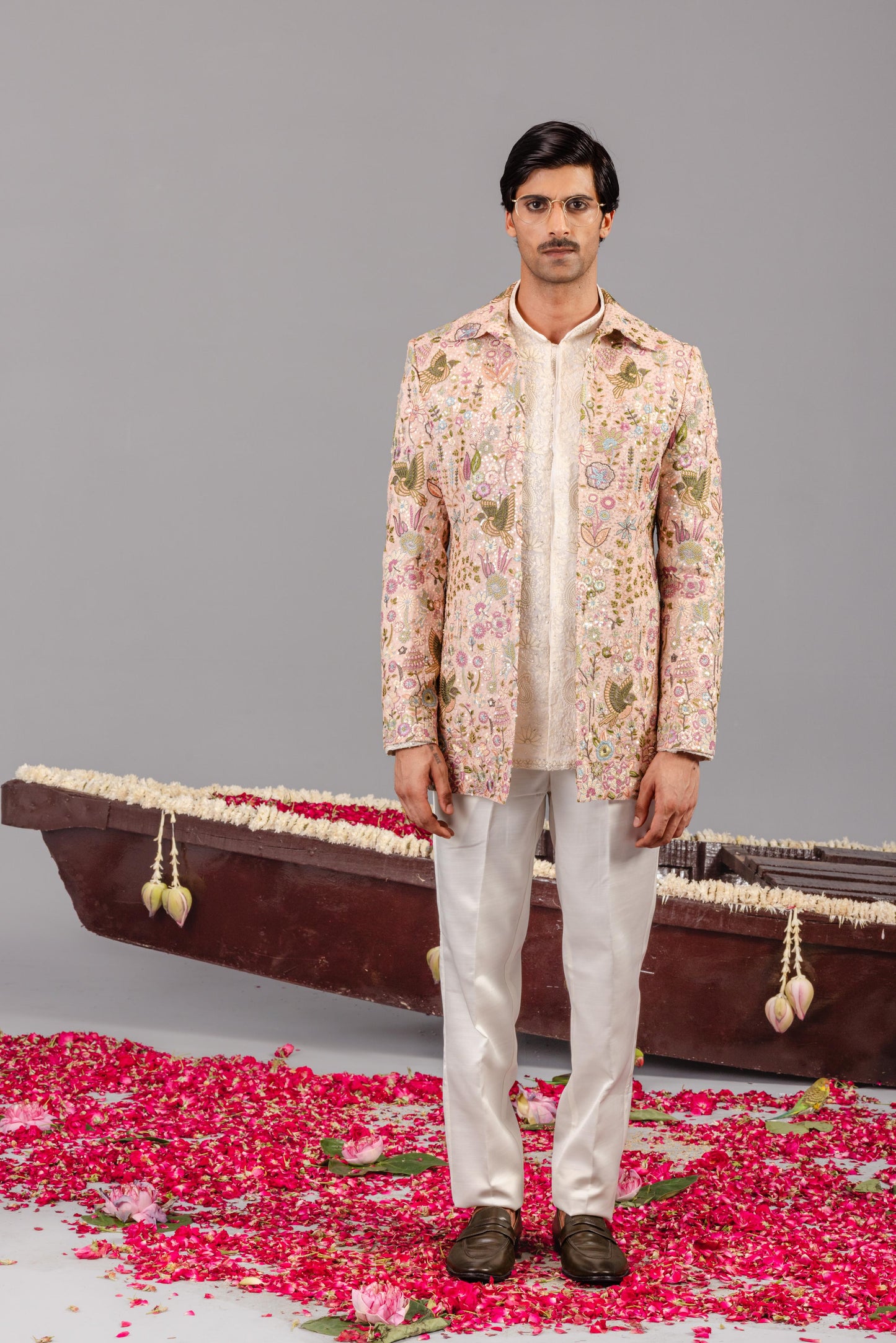 PHOOLPANKH PINK JODHPURI SET