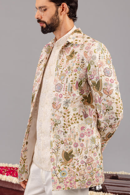 PHOOLPANKH IVORY JODHPURI SET