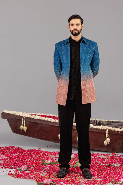 RAATRANG BLUE JODHPURI SET