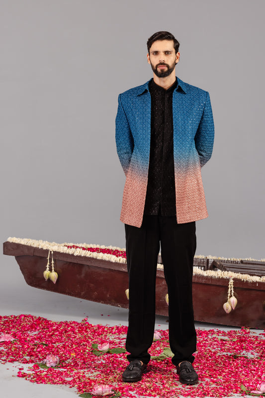 RAATRANG BLUE JODHPURI SET