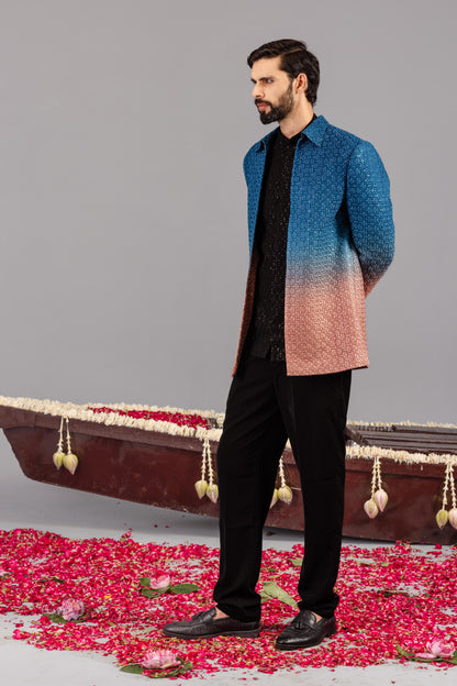 RAATRANG BLUE JODHPURI SET