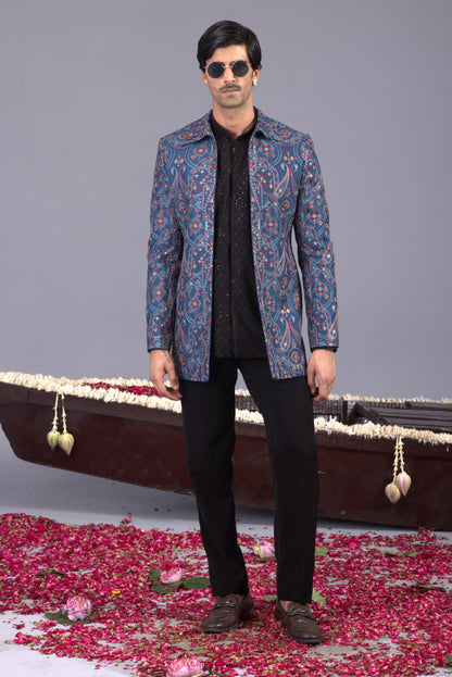 MAYUR BLUE JODHPURI SET