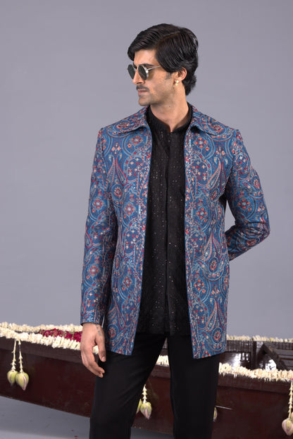 MAYUR BLUE JODHPURI SET
