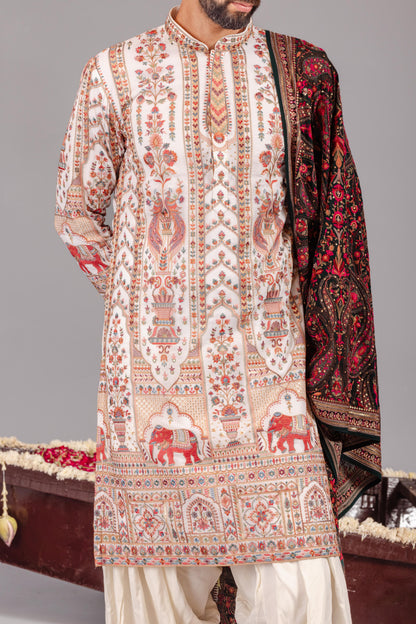 MUGHAL IVORY KURTA SET