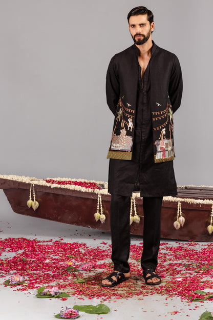 CARNIVAL FRONT OPEN KURTA JACKET SET