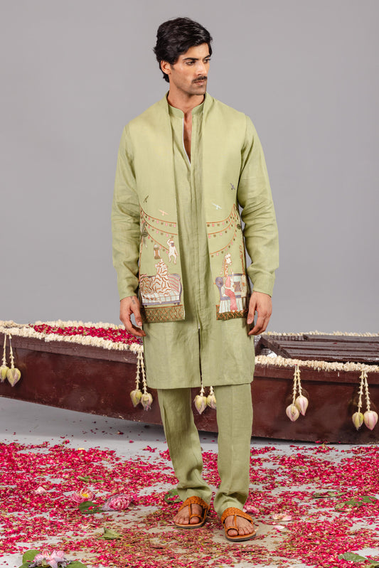 CARNIVAL FRONT OPEN KURTA JACKET SET