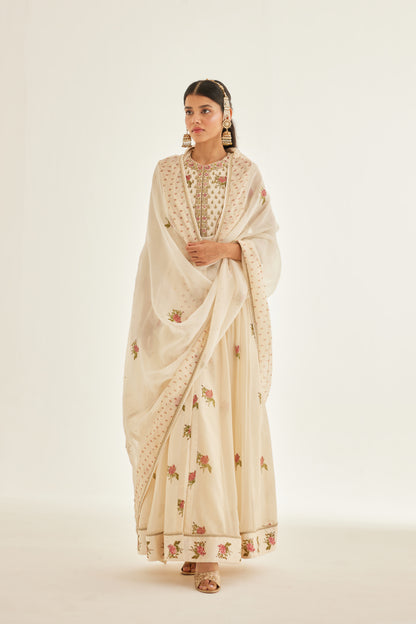 PAPYRUS WHITE ANARKALI SET