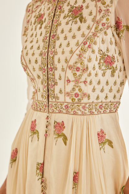 PAPYRUS WHITE ANARKALI SET