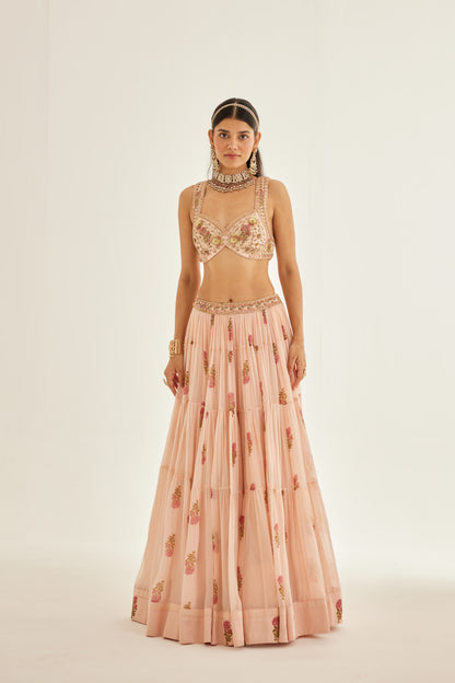 SHELL PINK LEHENGA SET