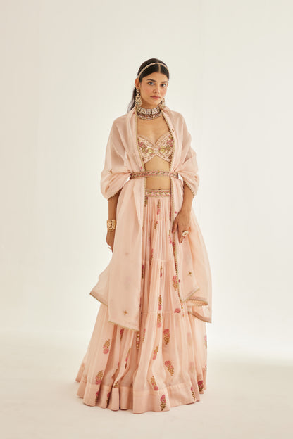 SHELL PINK LEHENGA SET