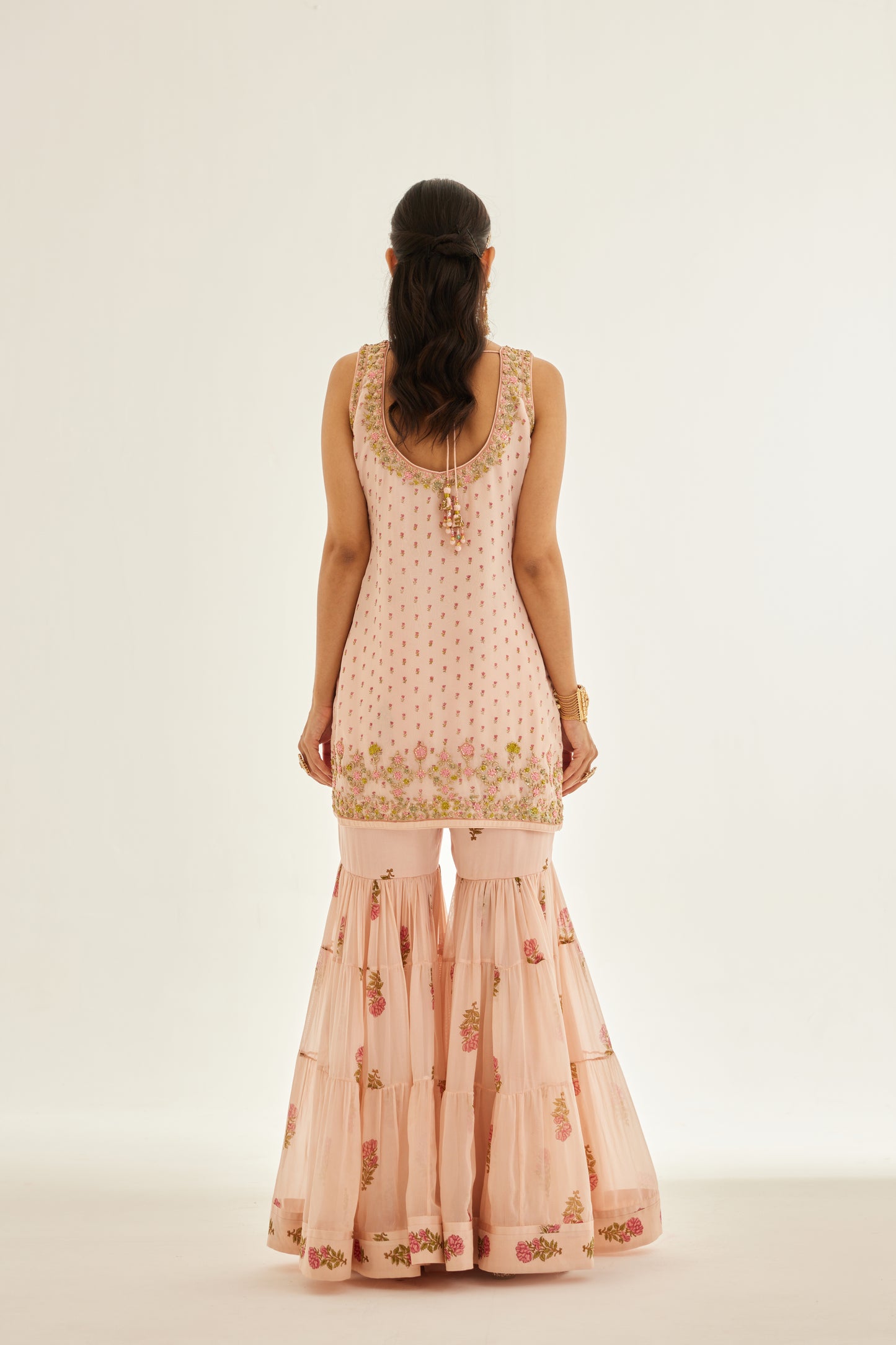 SHELL PINK SHARARA SET