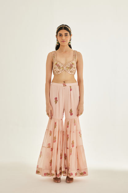 SHELL PINK SHARARA SET