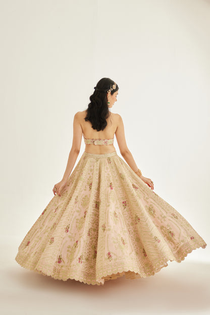 SHELL PINK LEHENGA SET