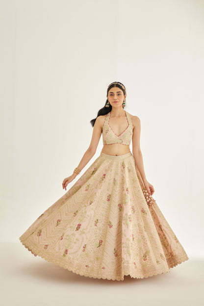 SHELL PINK LEHENGA SET