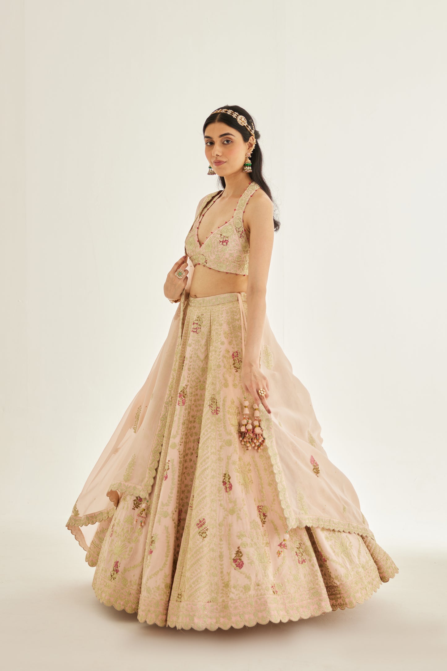 SHELL PINK LEHENGA SET