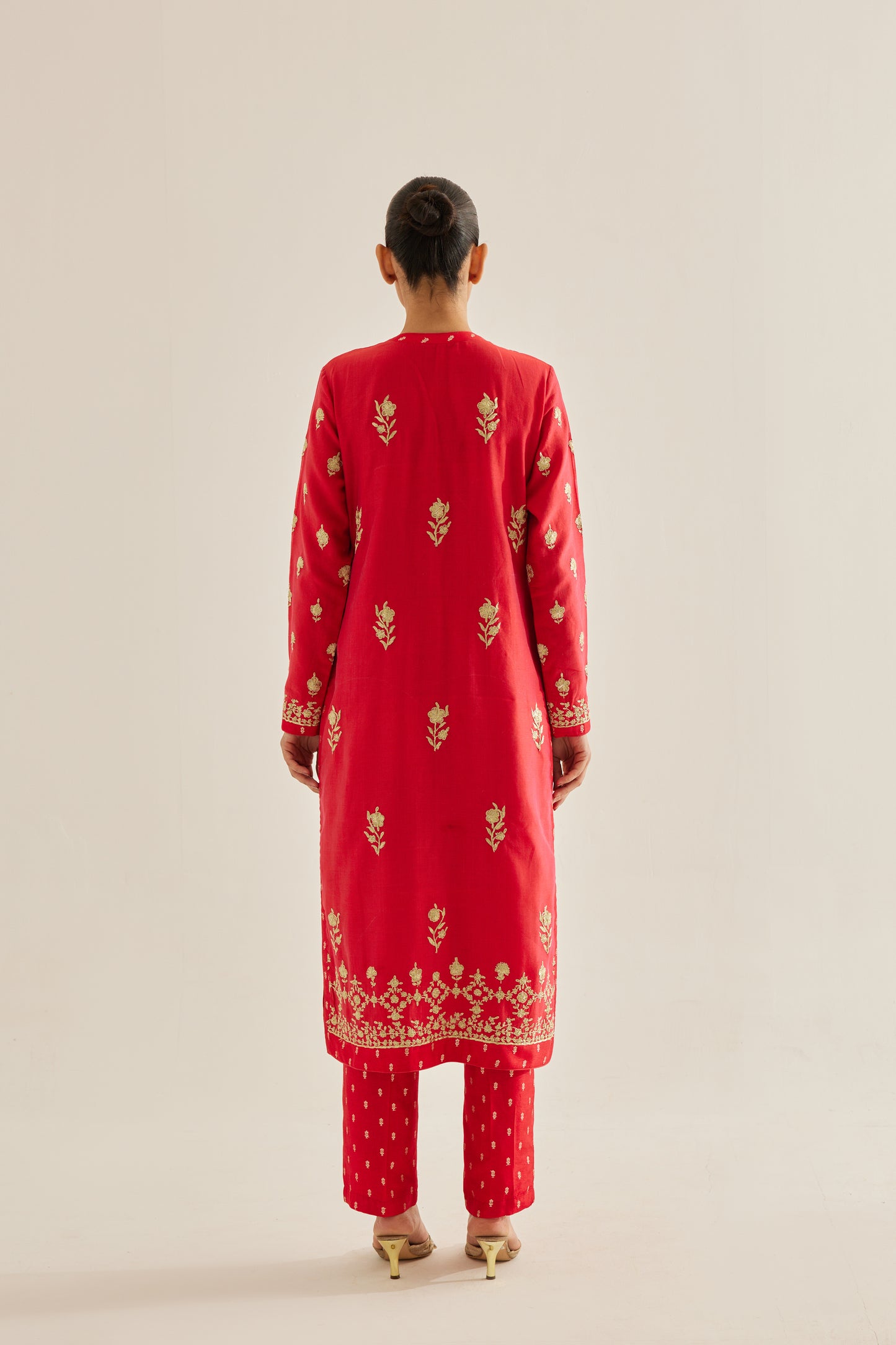 RED KURTA SET