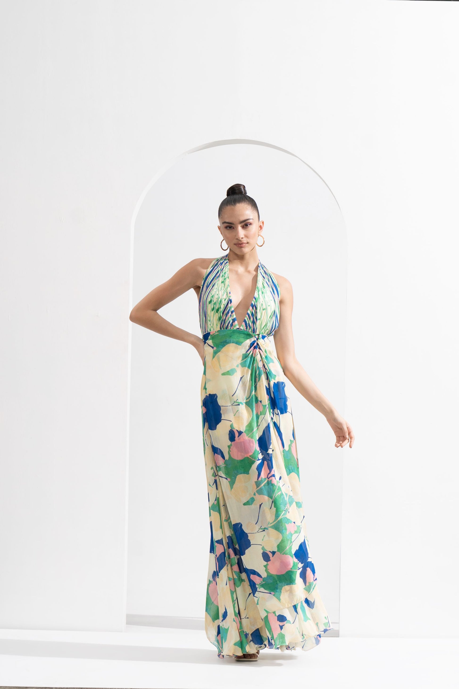 mystic green dress JANYAS CLOSET Mystic Green Sequin Embroidered Gown
