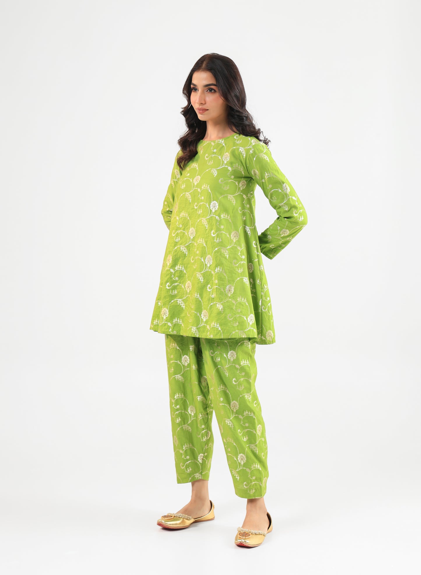 GREEN KURTA SET