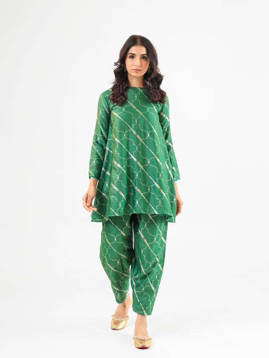 DEEP GREEN KURTA SET