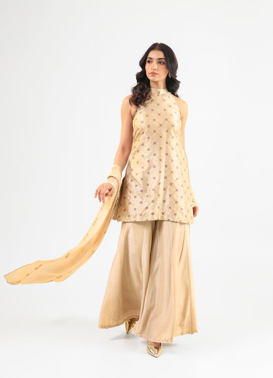 BEIGE KURTA SET