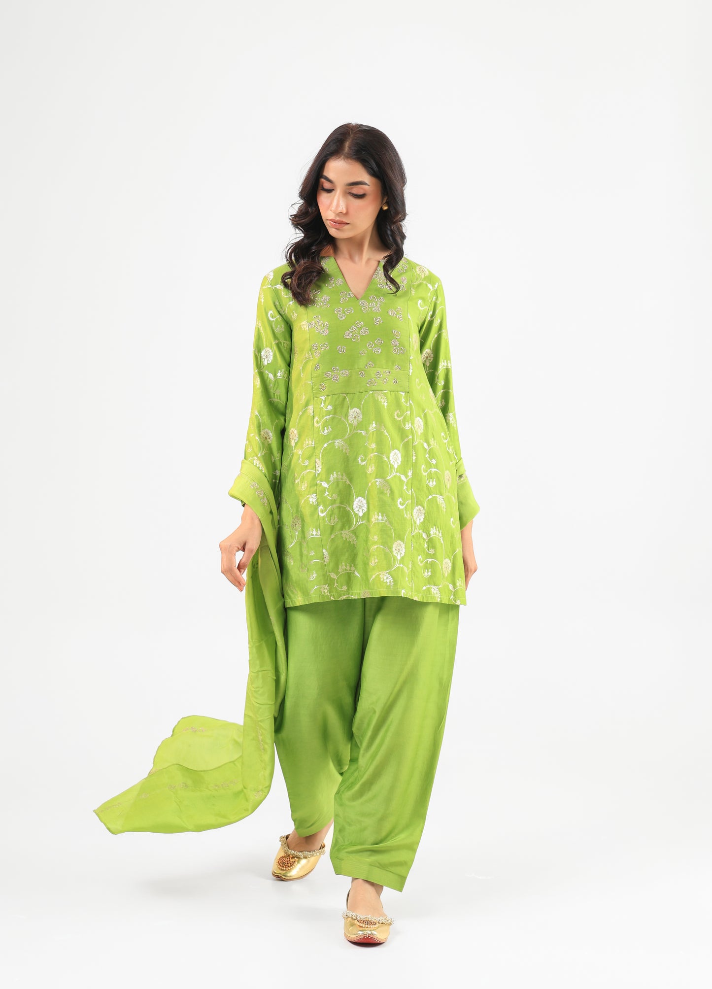 GREEN KURTA SET