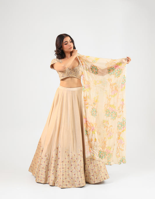 BEIGE LEHANGA SET