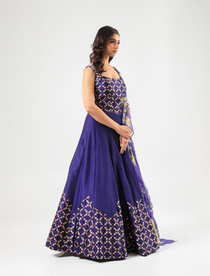 DEEP BLUE LEHANGA SET