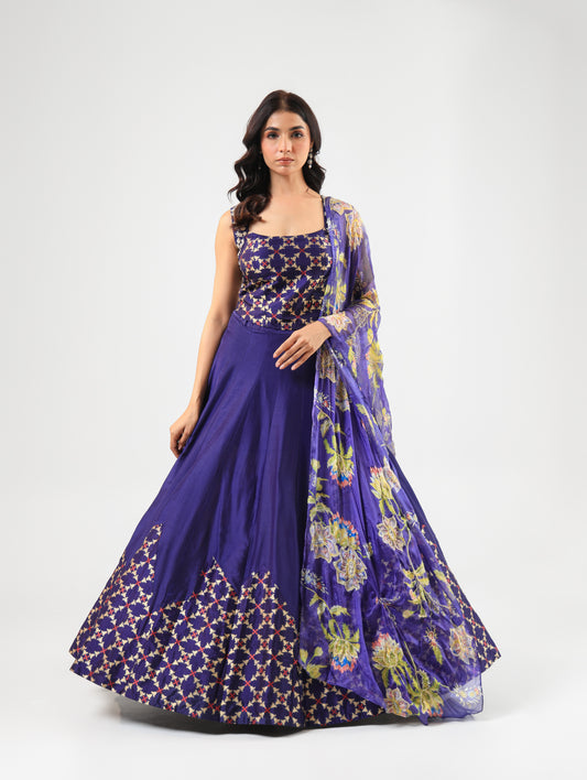 DEEP BLUE LEHANGA SET