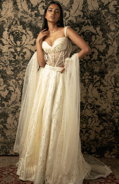IVORY SKIRT SET