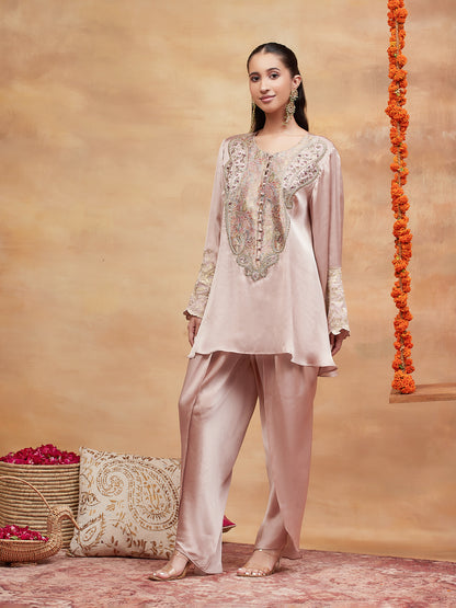 REWA KAMAL HAND EMBROIDERED BANARASI DHOTI SET