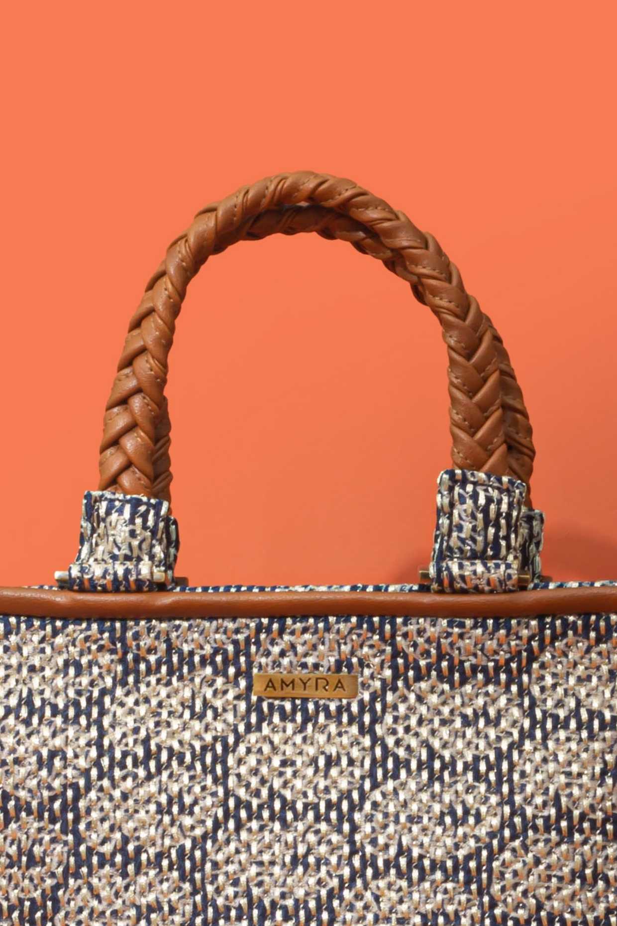 JASBIRA EMBROIDERED HANDBAG - INDIGO