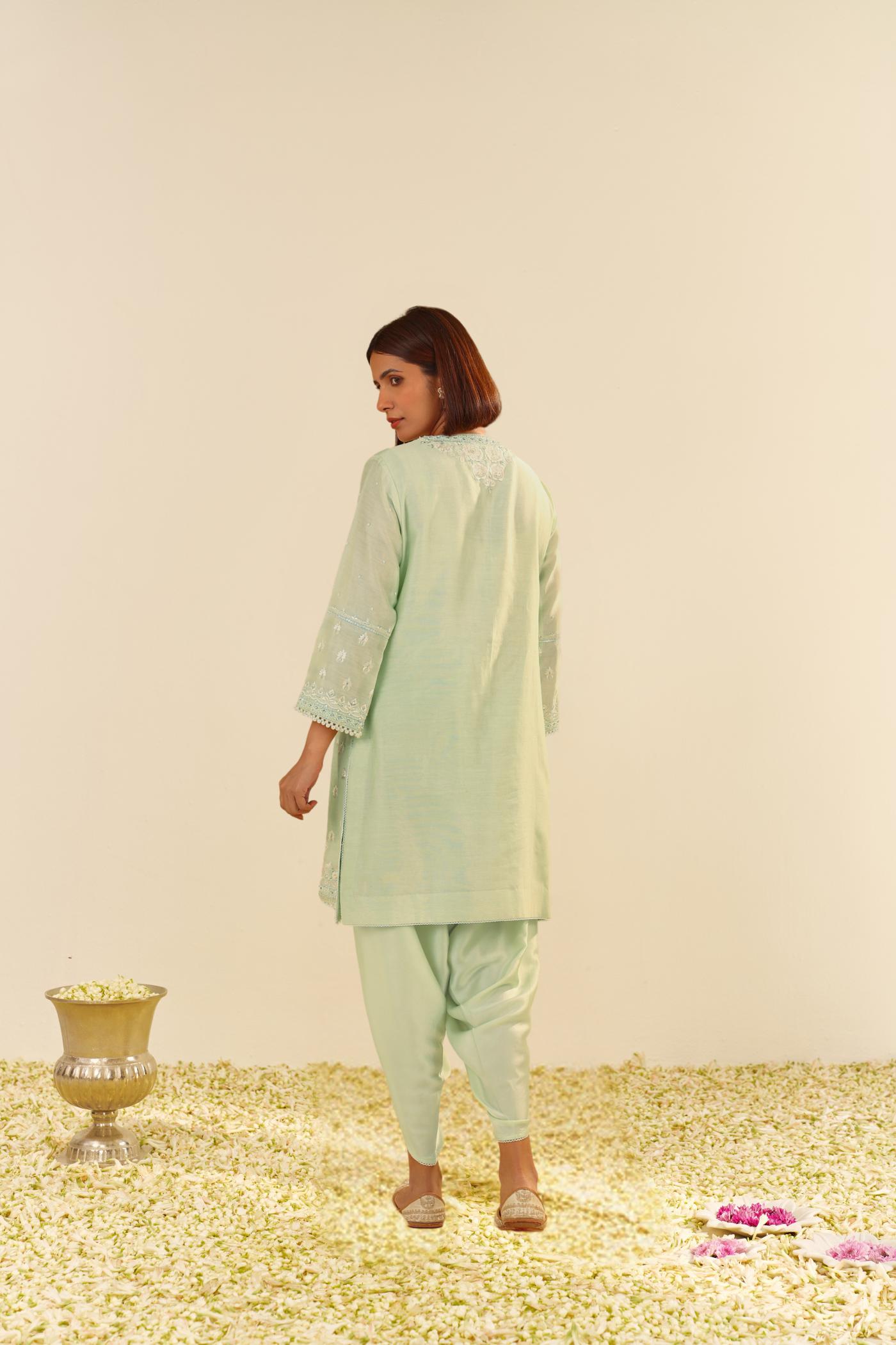 ZAHRA - SHORT KURTA WITH DHOTI AND DUPATTA