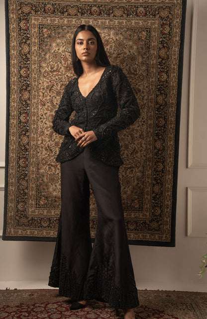 BLACK KURTA SET