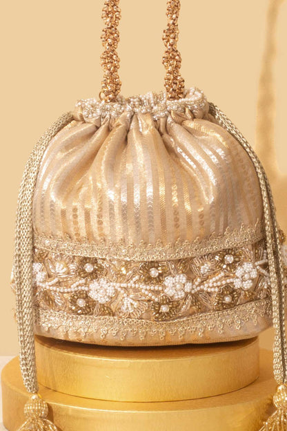 TAJ BUCKET BAG - GOLD