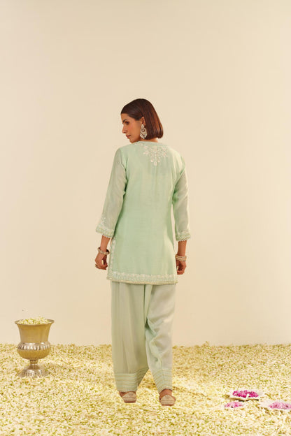 HANIYA - SHORT KURTA WITH SALWAR AND DUPATTA