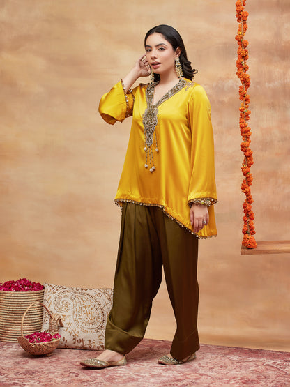 ANNAPURNA KANAK HAND EMBROIDERED BANARASI FARSHI SET