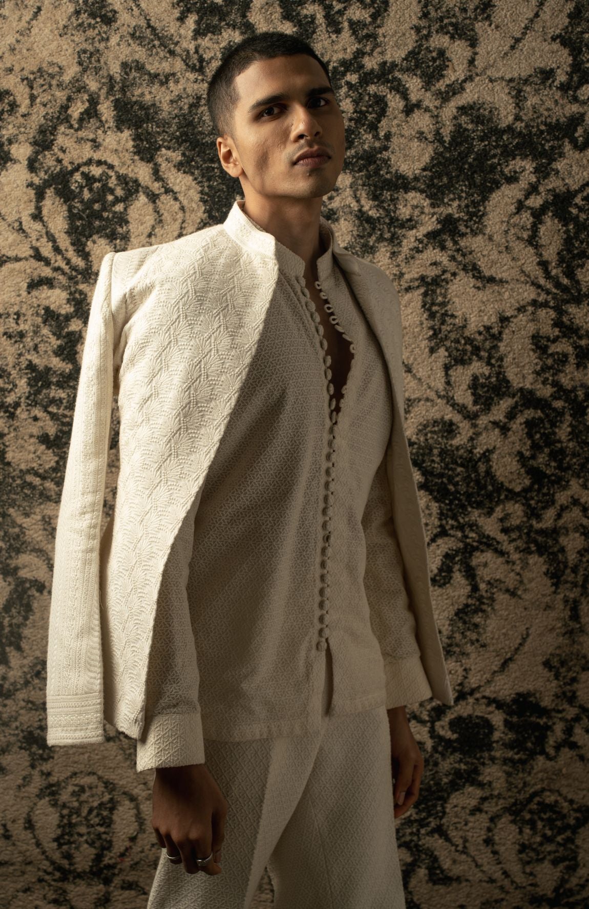 IVORY JACKET TONAL SET