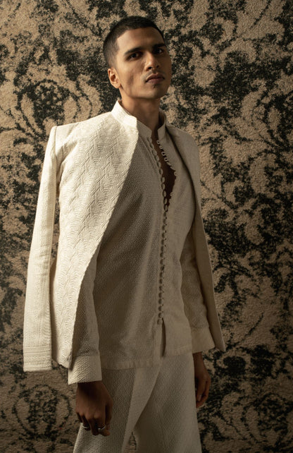 IVORY JACKET TONAL SET