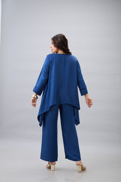 ROYAL BLUE EMBROIDERED CO-ORD SET