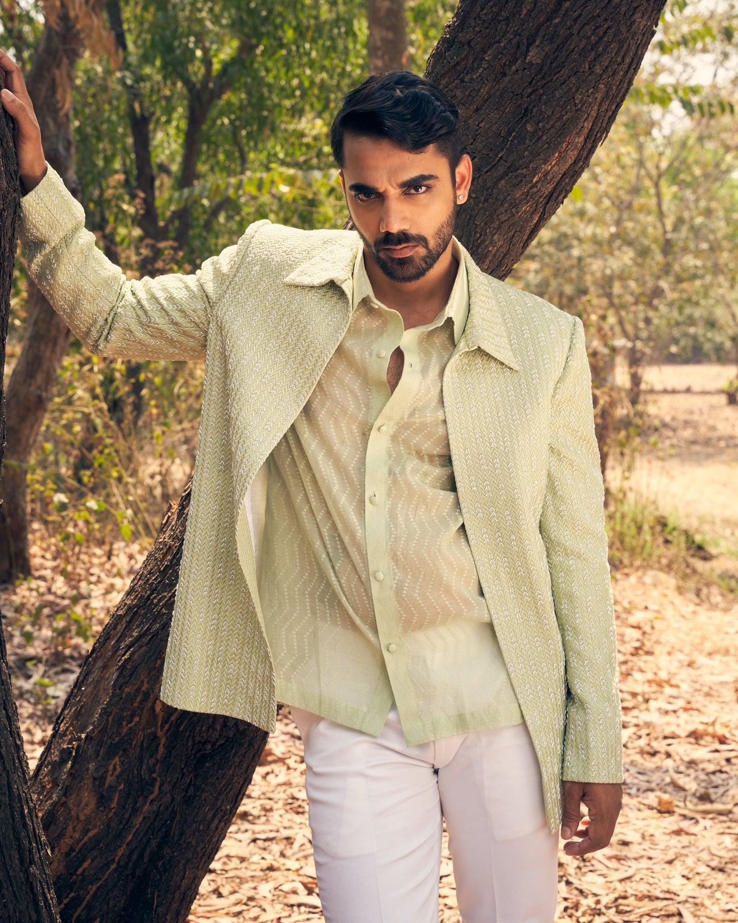 3 ARROW JACKET SET - White Maison de Couture