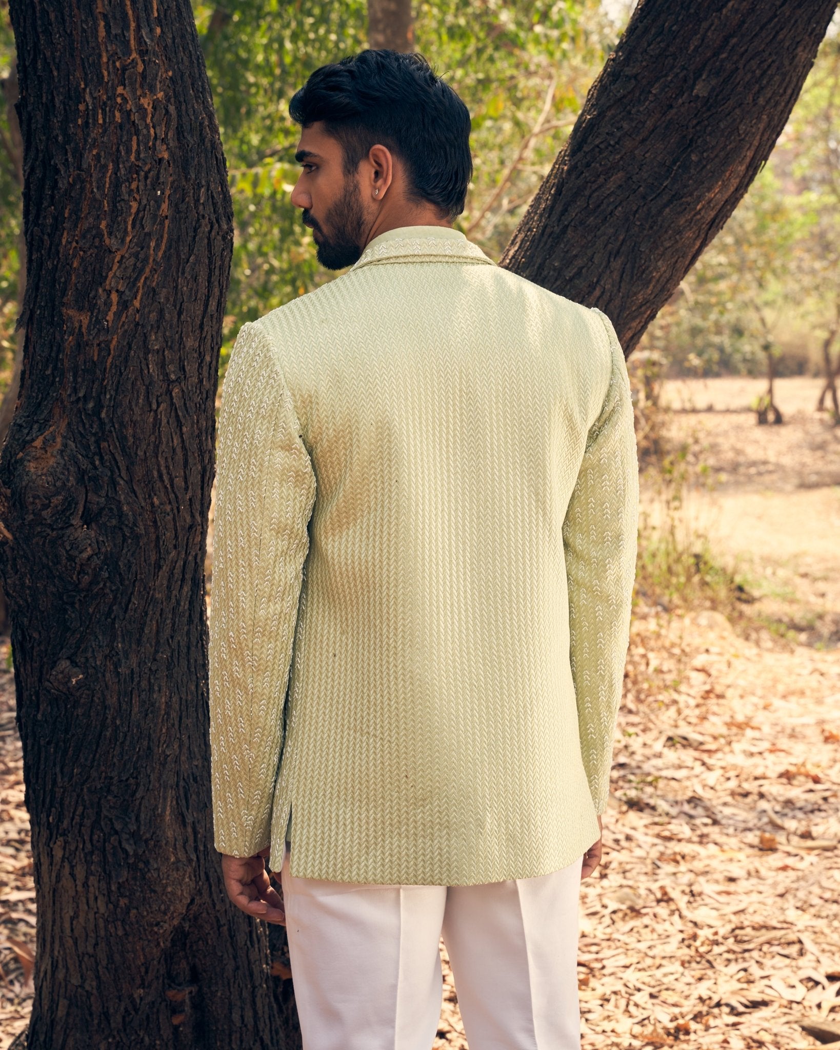3 ARROW JACKET SET - White Maison de Couture
