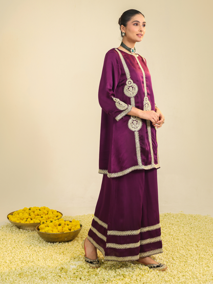 PURPLE ZAINAA KURTA SET