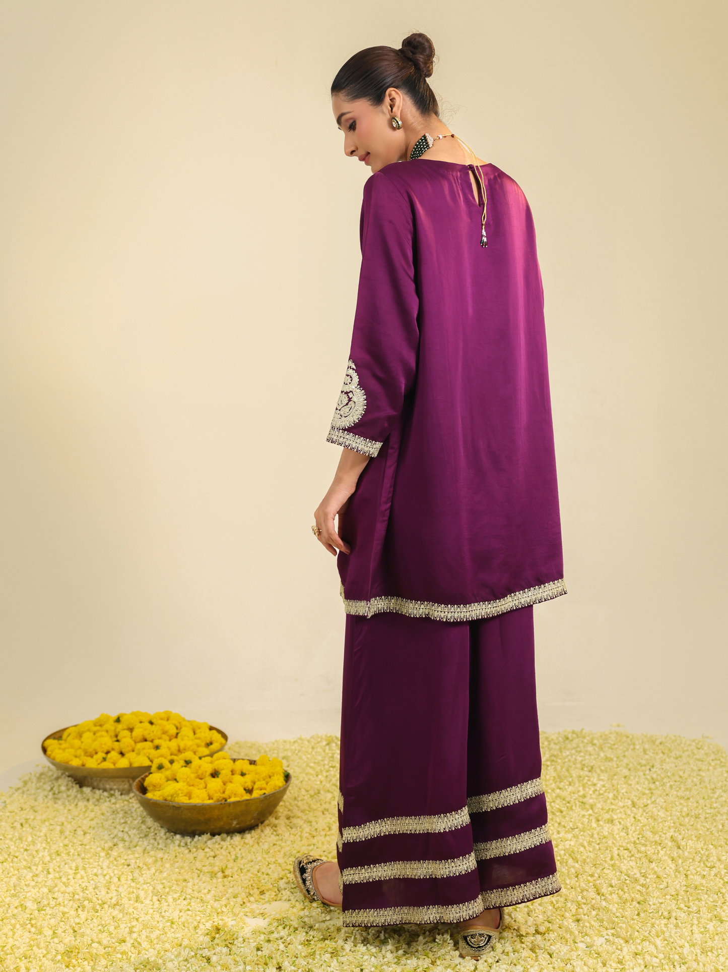 PURPLE ZAINAA KURTA SET